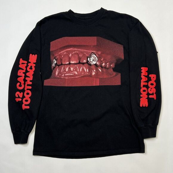 Post Malone Shirt Mens Medium 12 Carat Toothache Tour Concert Rap Tee - Picture 1 of 7